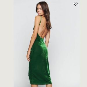 NWT Reformation Merel Velvet Dress